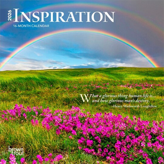 Inspiration | 2026 7 x 14 Inch (Hanging) Monthly Mini Wall Calendar